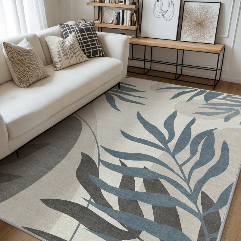 Oasis Washable Rug Outdoor Floral, Non-Shedding & Easy to Clean, Ideal for Patio, Backyard, Mudroom, Rectangle 9' x 12'