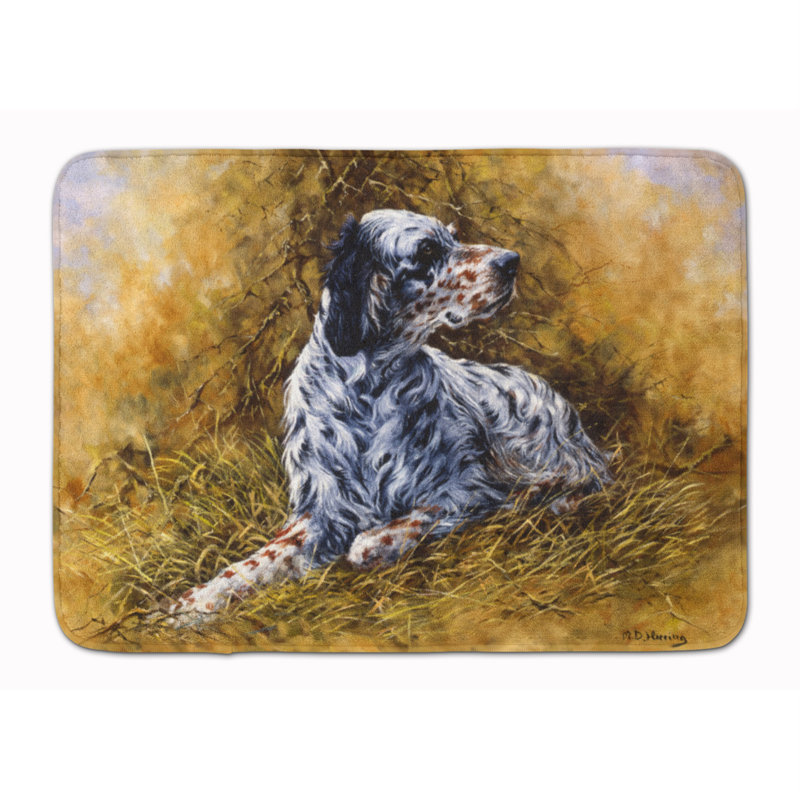 Tapis pour salle de bain en mousse à mémoire de forme anglais setter