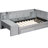 Gray Twin Size Daybed Upholstered In Soft Velvet, With Drawers, Shelves, Flip Cabinets And Side Table - Good For Small Apartment Living Shelving, A Space Efficient Option Charming Areas-516520396