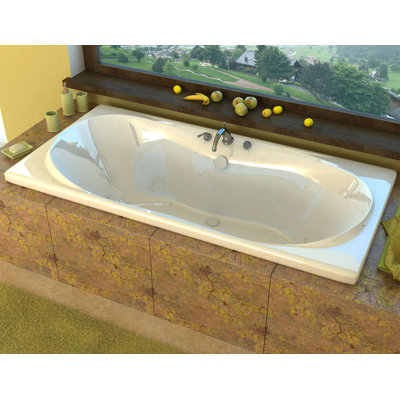 Cayman 71.37'' x 41.5'' Whirlpool Acrylic Bathtub