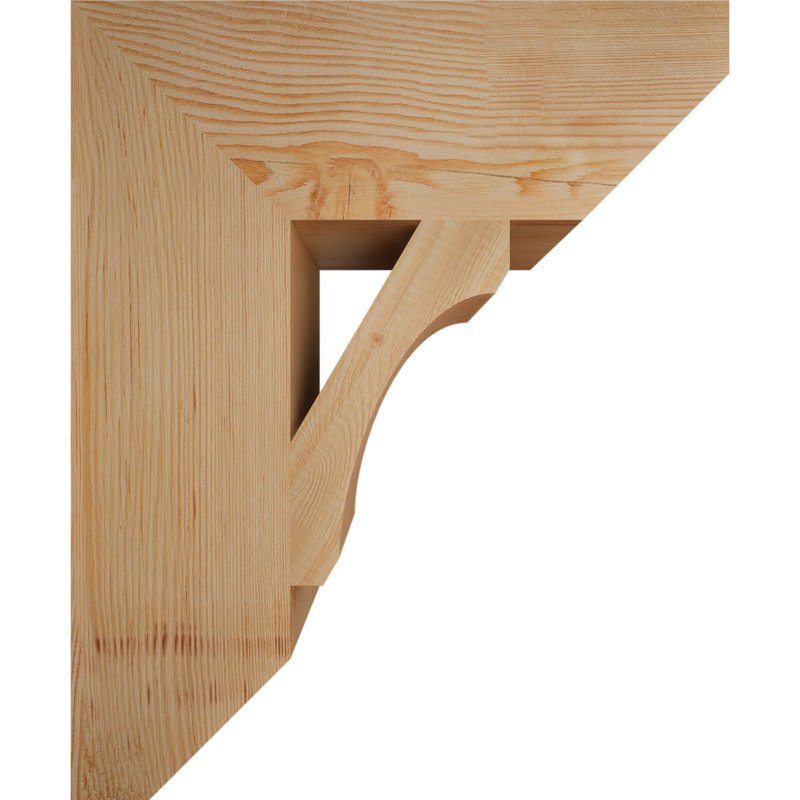 Support en bois / corbeau, Douglas (lisse), H 22 po x l 5,5 po x P 18 po