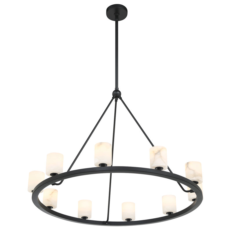 Lustre noir Rashana, 10 lumières