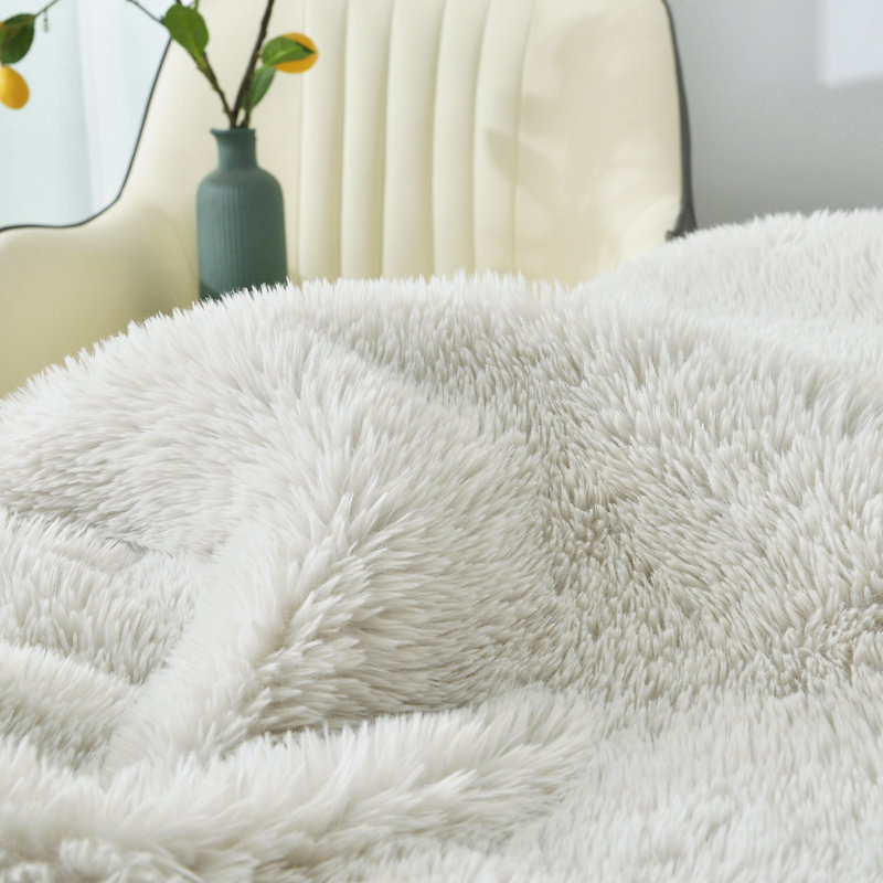 Knitted Throw Blanket, 127cm W x 152.4cm L, Taupe