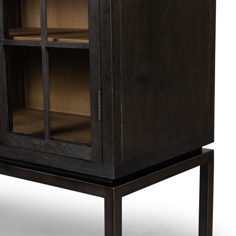 Palmer Cabinet-Charcoal Oak Veneer
