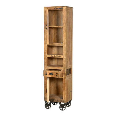 Kym Solid Wood Freestanding Linen Cabinet