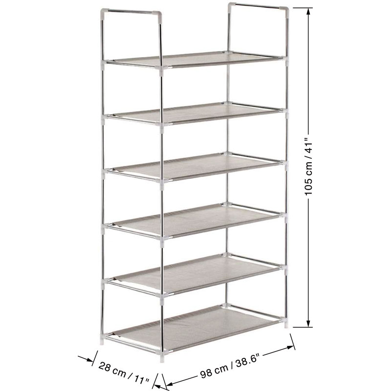 Zipcode Design™ 30 Pair Stackable Shoe Rack & Reviews | Wayfair