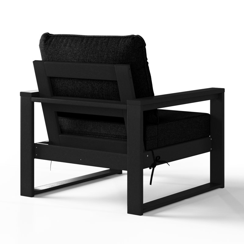 Ensemble de conversation modulaire 3 pièces avec cadre et patio, Noir, noir, noir, noir, Noir, noir, noir, noir