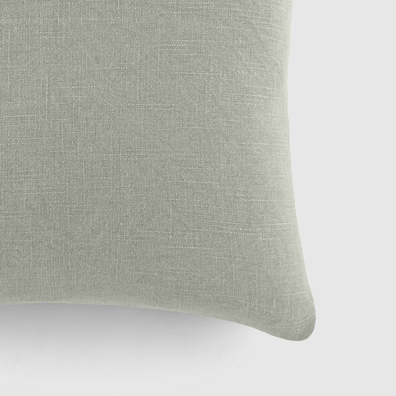 Gray Cotton Box-Shaped Throw Pillow Set