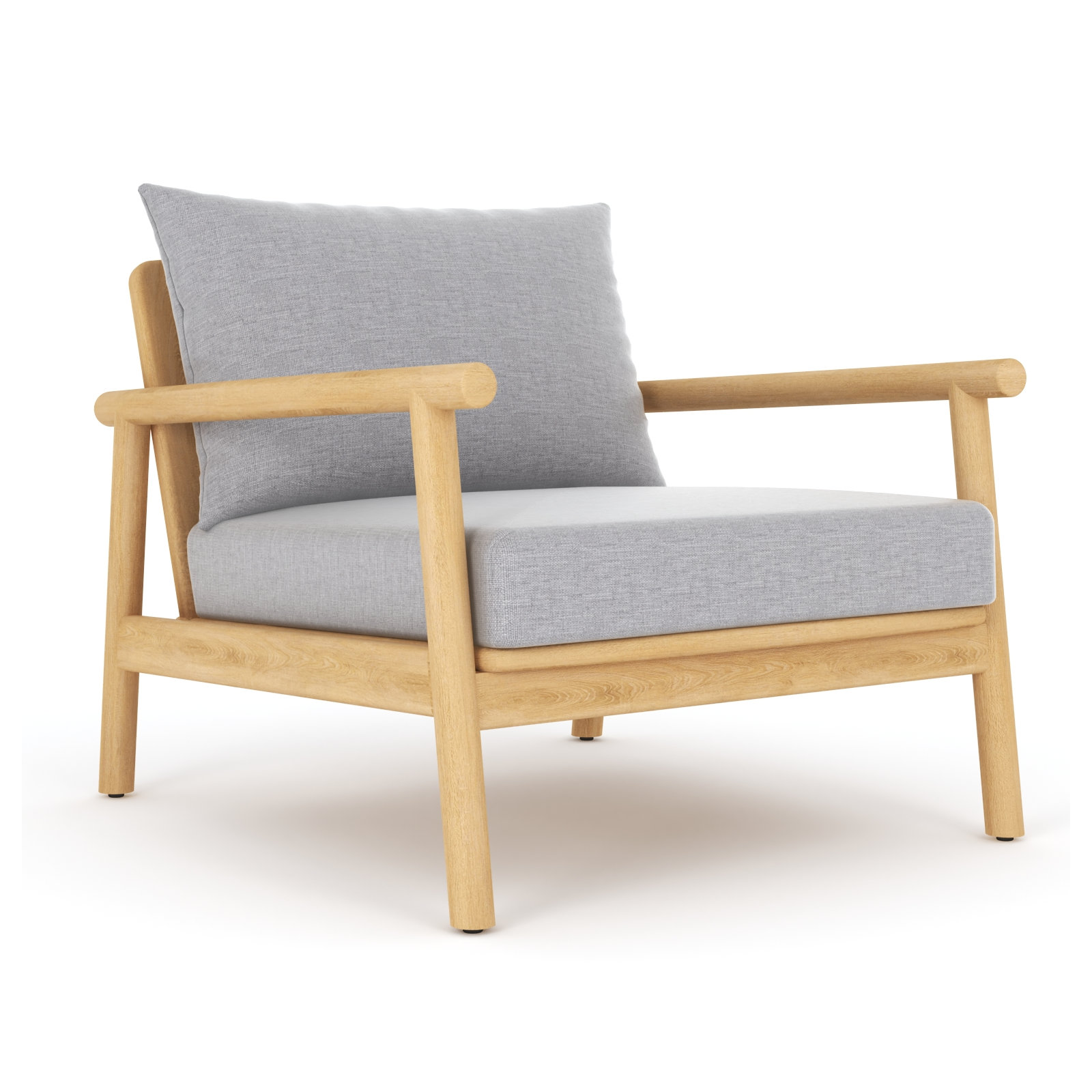 Maia Teak Club Chair, Gray