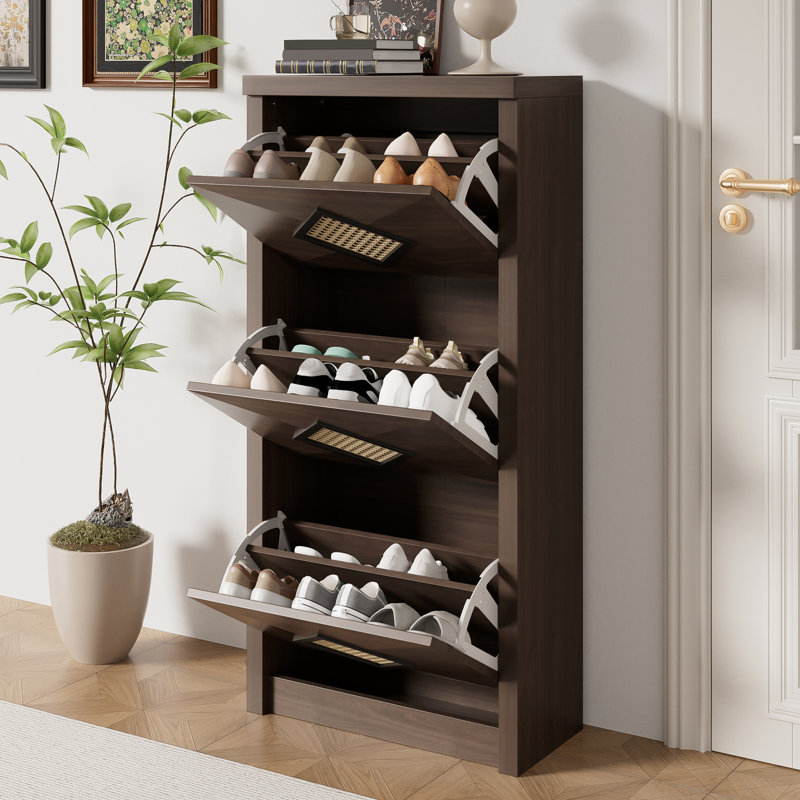 18 Pair Flip Down Shoe Storage