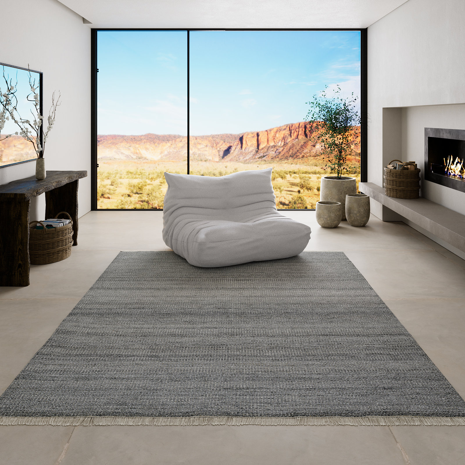 Cassandra Hand-Woven Indoor/Outdoor Area Rug, Rectangle 8' x 10'