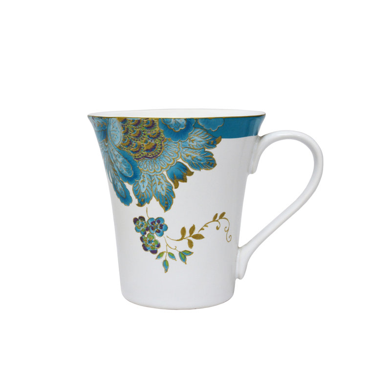 Eliza Teal and White Porcelain 16-Piece Dinnerware Set