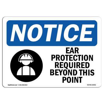 Ear Protection Required Beyond This Point Sign