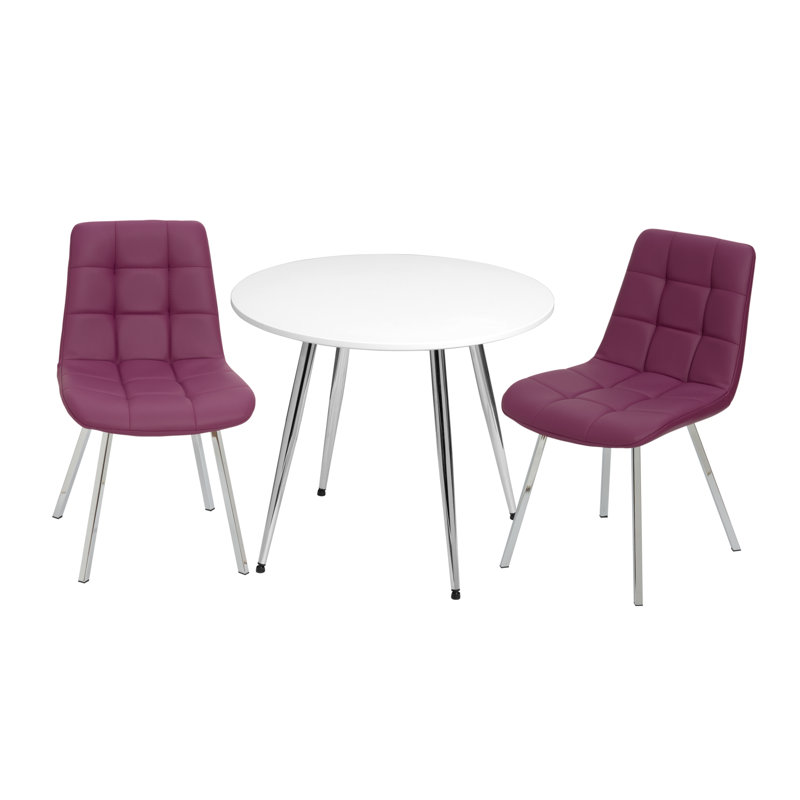Ensemble de table de jeu et de chaises Paulita, pour enfants, Mauve