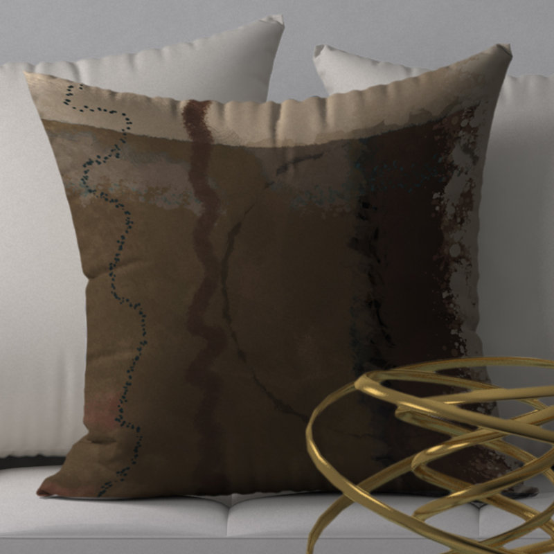Abstract Reversible Throw Pillow, 20" x 20"