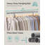 Ahmoni 132cm Rolling Clothing Rack-745290179
