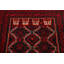 Tapis rouge en laine noué à la main de conception unique 3 pi 4 po x 6 pi Abida