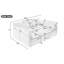 Canapé-lit modulaire rembourré 6 pièces Virelle-106295948