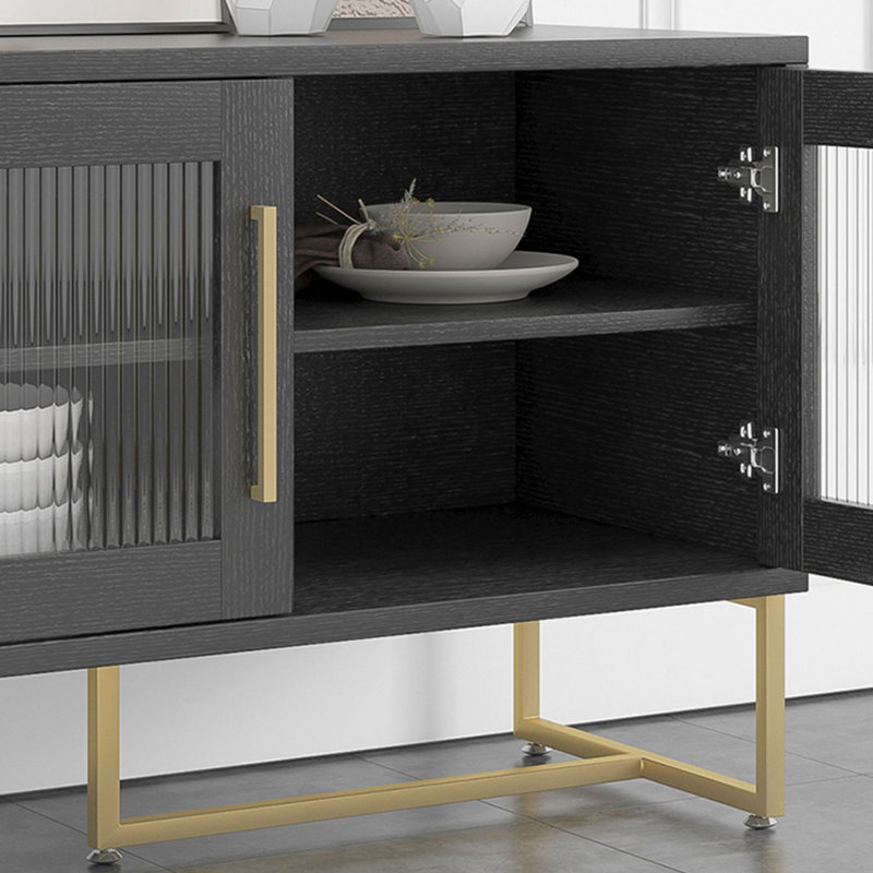 Simple modern small apartment TV cabinet, 78.7" W