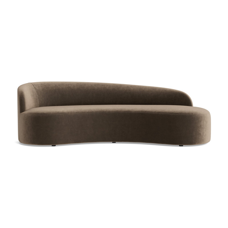 Sofia Left Arm Sofa, Performance Velvet - Otter