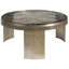 Modern Nuvola 38" Round Zinc Cast Aluminum Base Cocktail Table