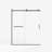 56-60" W X 75" H Semi-Frameless Shower Door Sliding Glass Shower Door Walk In Bathroom Door With Tempered Glass-118786089