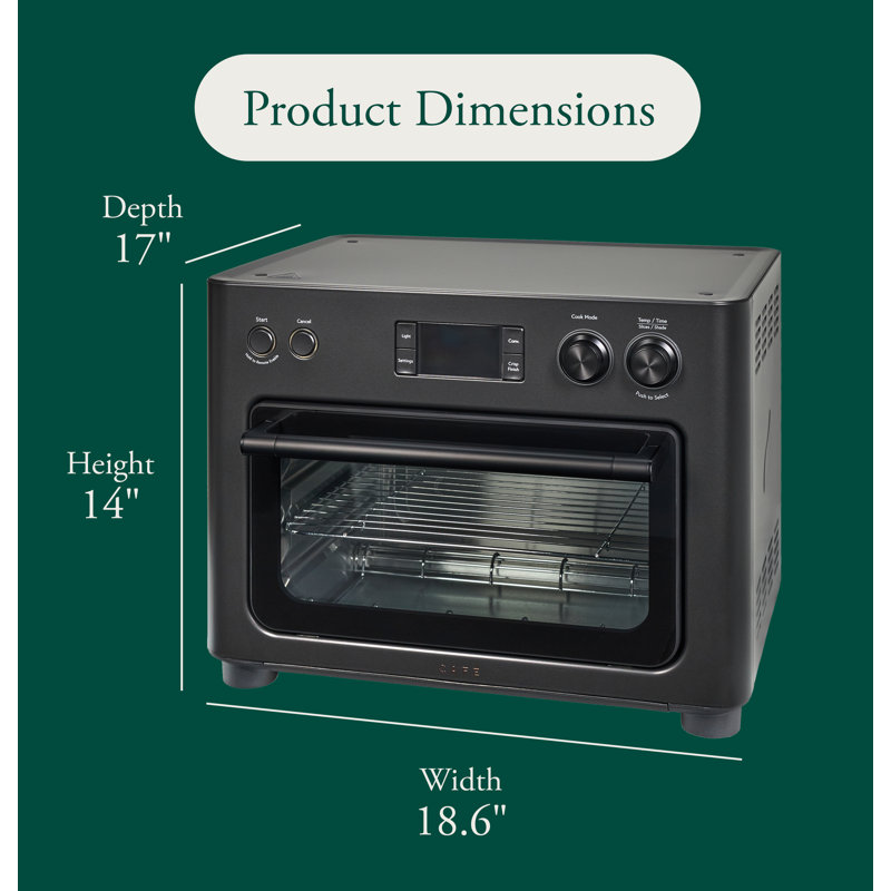 CAFÉ Couture Toaster Oven with Air Fry, Matte Black