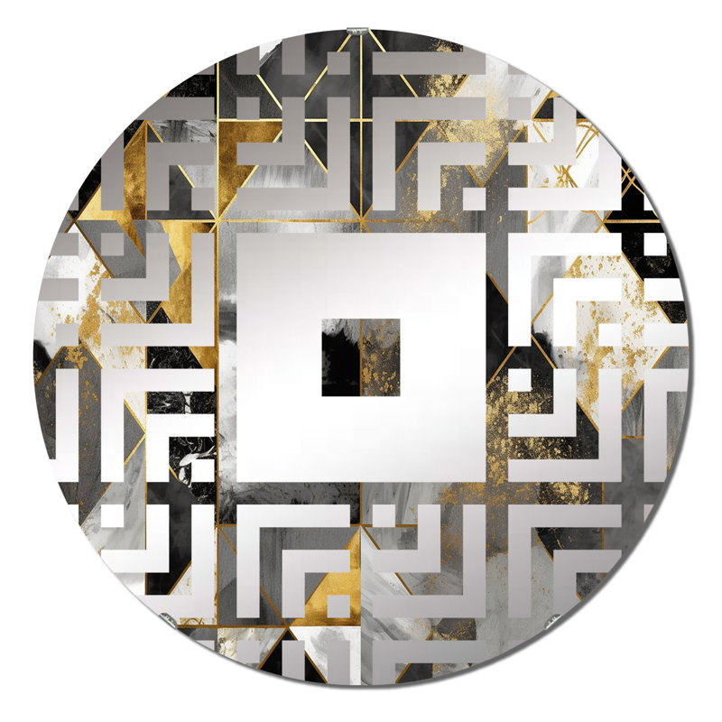Chiera - Miroir mural carré, 23,6 po x 23,6 po