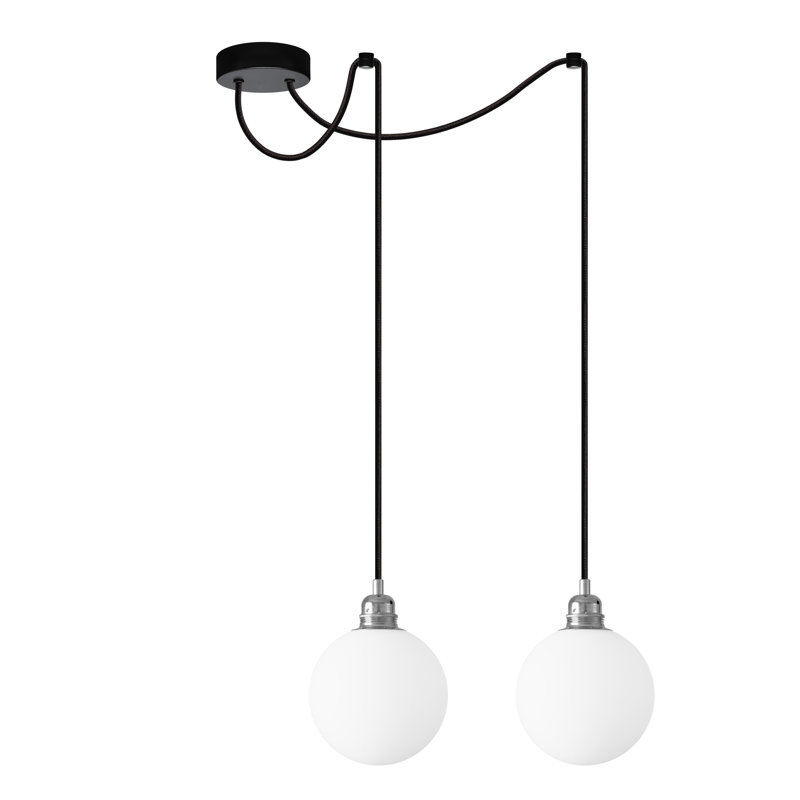 Brambory 2 - Light Sphere Pendant, Nickel/Black