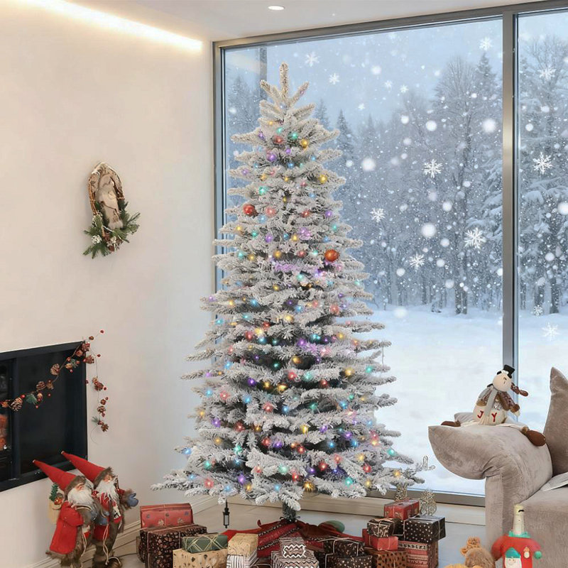 Arbre de Noël artificiel enneigé 6,5 pi