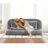 [NEW ARRIVED] [VIDEO PROVIDED] Double human dog bed,Lazy sofa ,Loveseat,Fits You & Pets,Extra Large Floor Couch,Can sit or lie down,2-in-1,5 Adjustable Position, Plump Pillow,2 Seat,Chenille,Gray-1903854641