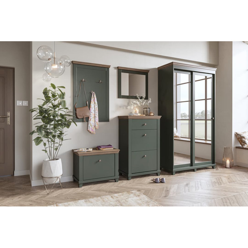 Beaupre Rectangle Mirror, Green