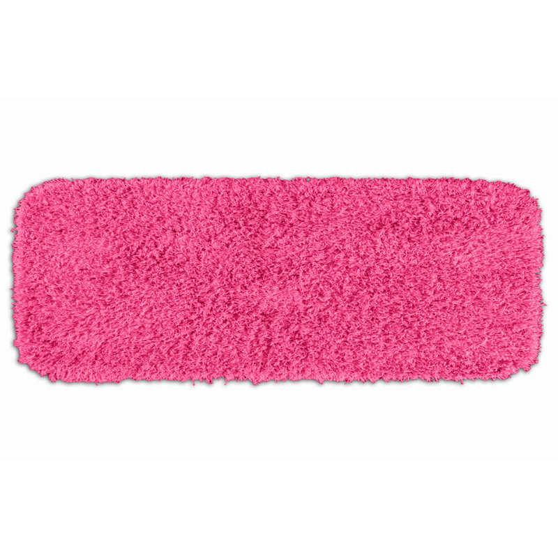 Frechette Nylon Bath Rug with Non-Slip Backing, Runner 22" x 60", Pink