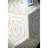 18X18x21" Hexagonal Capes Capiz Stool, Cream/Yellow