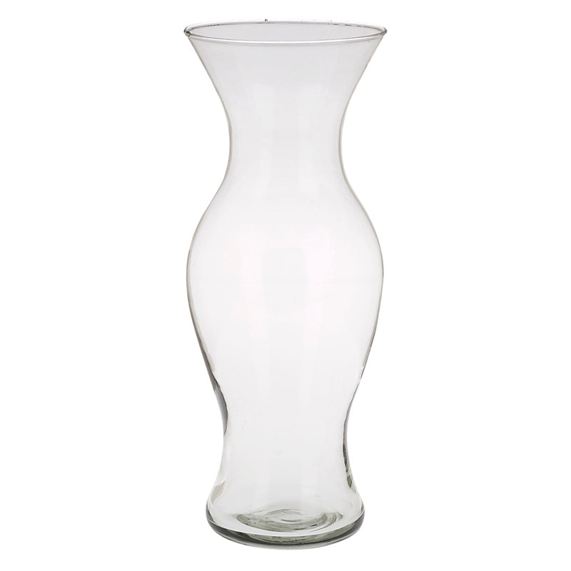Vase en verre transparent