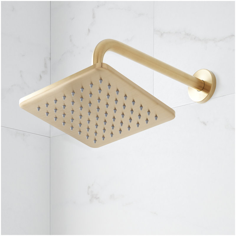 Berwyn Pressure Balance Shower System with Slide Bar and Hand Shower - Brushed Gold