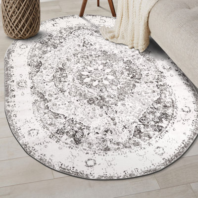 Barlow Performance Oriental Gray/Ivory/Black Indoor Rug
