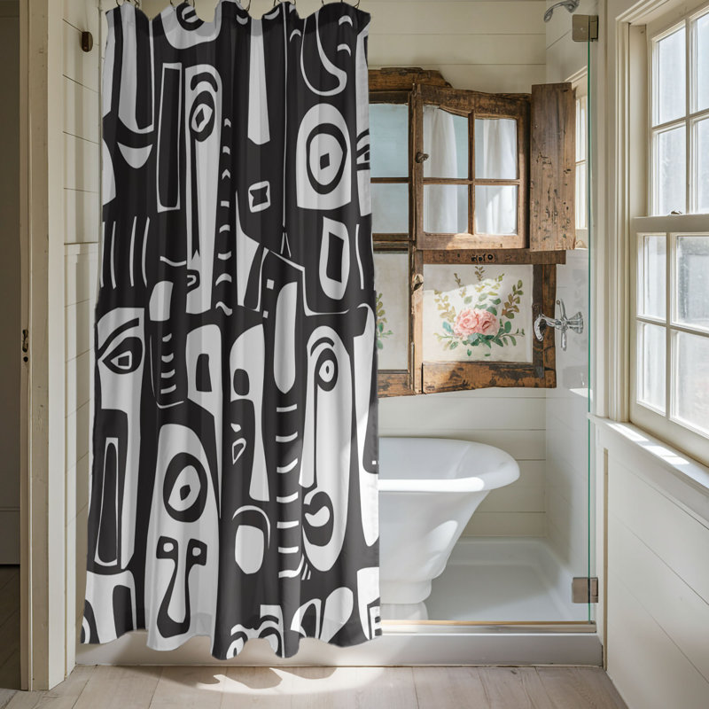 Rideaux de douche standard 1 pièce, H 74 po x l 71 po