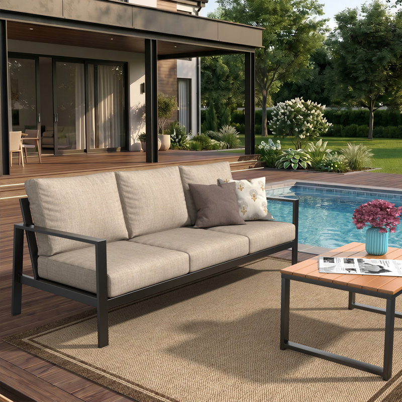 Coussin de siège / dossier Sunbrella®, Tissage uni cendre coulée Sunbrella®
