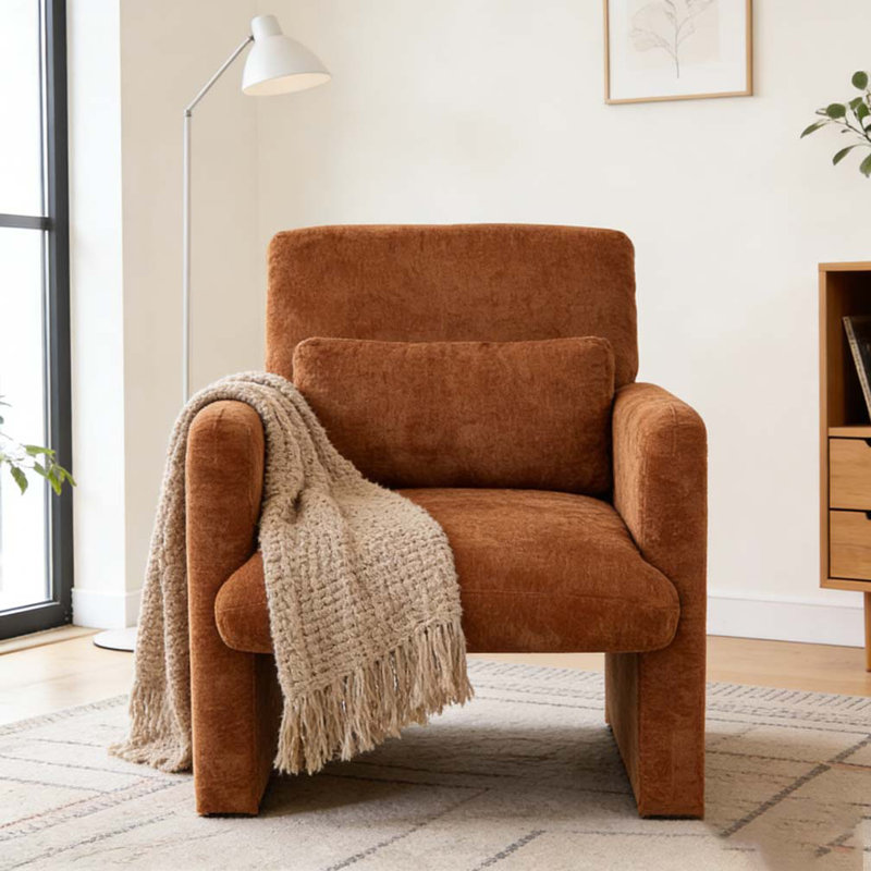 Chaise d'appoint moderne, Orange