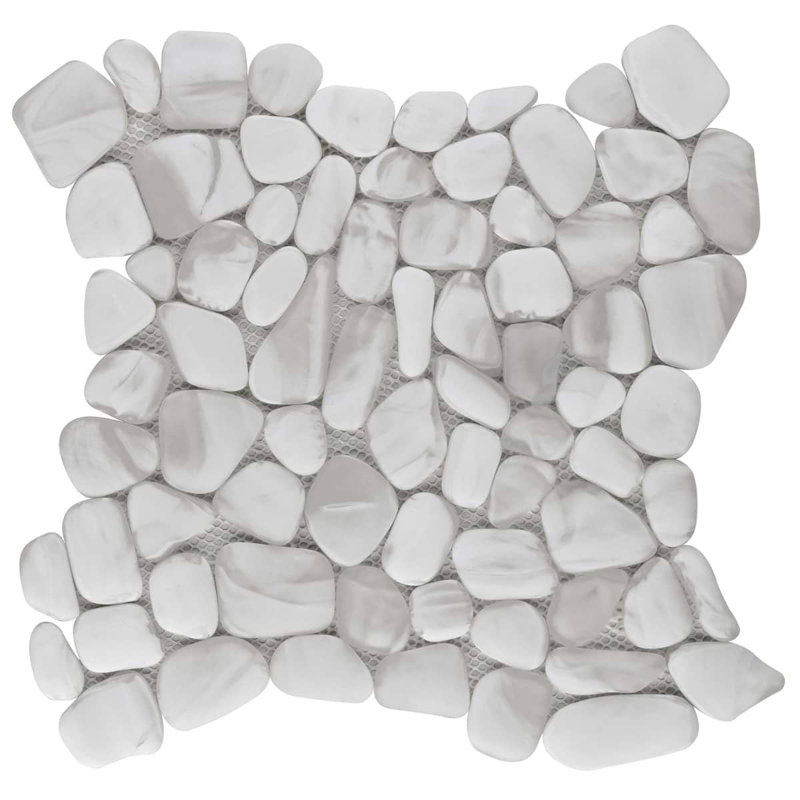 Riverglass 12x12 Frosted Glass Mosaic Tile