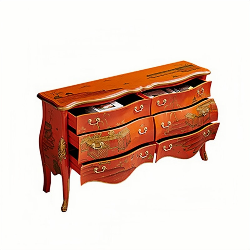 Buffet d'appoint en bois massif, H 35,43 po x P 20,08 po x l 63 po