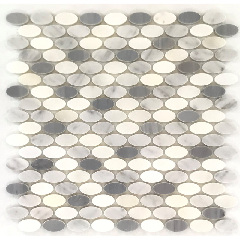 Carreau de mosaïque rond 0,60 "x 1,25"