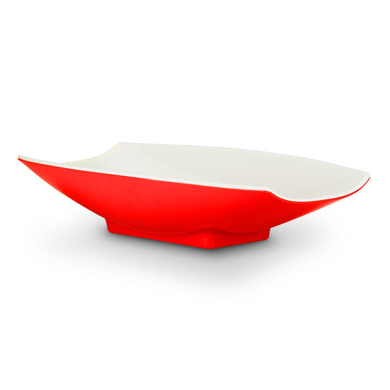 Bol à courbes en mélamine 4 oz., Rouge