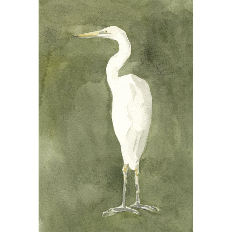 Emerald Heron IV by Emma Caroline - Wrapped Canvas Print, 46cm H x 30cm W x 3.8cm D