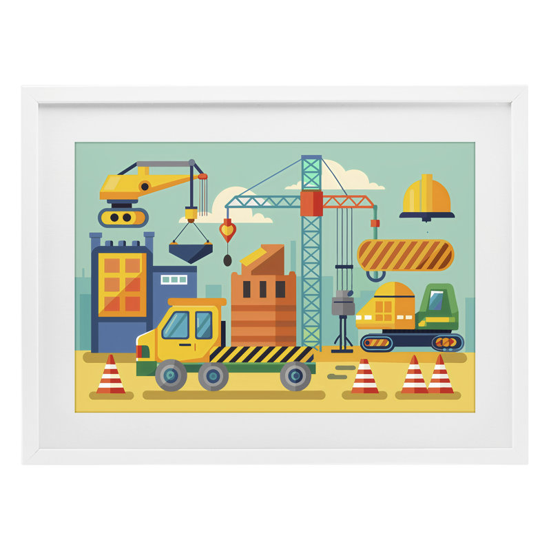 Reproduction industrielle sous verre encadrée par Creative Studio, H 17 po x l 23 po, Cadre blanc côtier