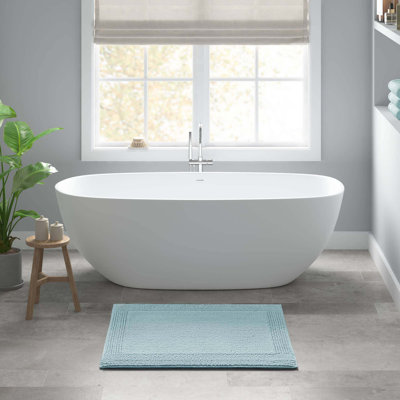 Tapis pour salle de bain réversible 100% coton 24 GSM 36 "bleu