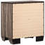 Très grand lit oriental 5 avec finition taupe délavée, grain de chêne naturel et couleur encadrée, bois