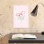 Pink Ribbon Baby Verse Abstract Contemporary Wall Art Print-2137406902
