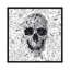 «Doodle Skull, Square» par Ali Gulec, impression sur toile tendue-31656133-73272544-73272545